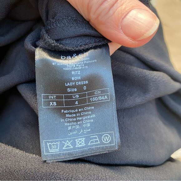 BA&SH Ritz Cutout RARE Midi Classic Slit Dress size 4 NWT - Picture 14 of 14